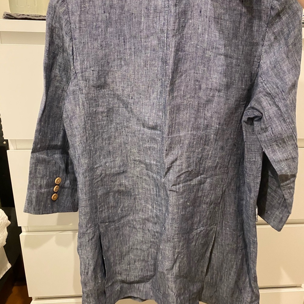 Oversized Mango Chambray Blazer - image 3